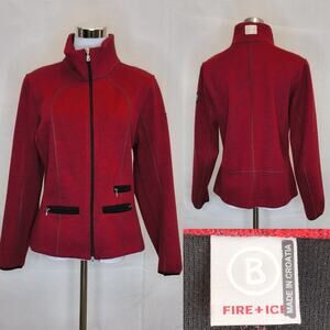 Bogner Fire and Ice Fleece Jacket Women's 12 Red Active Luxury Outdoor #W5730